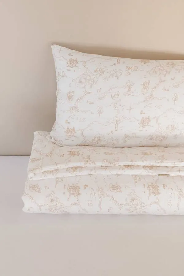 Funda nórdica para cuna 100x140cm con funda de almohada - BOOMY'S WORLD NUDE OLD PINK 124 - Imagen 4