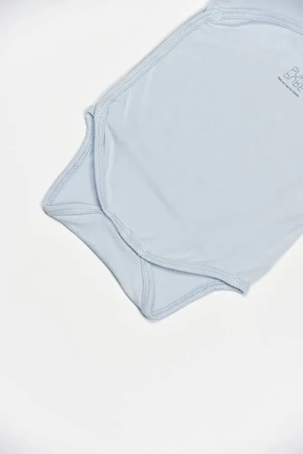 Body manga corta bebé - Azul claro 06 - Imagen 3